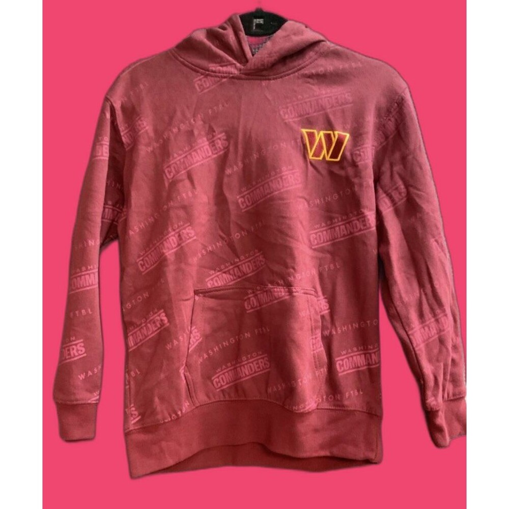 WASHINGTON COMMANDERS NFL TEAM APPAREL HOODED SWEATSHIRT HOODIE YOUTH‎ L  NWT